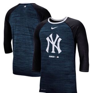 New York Yankees Nike Velocity 3/4-Sleeve Raglan T-Shirt - Navy XXL